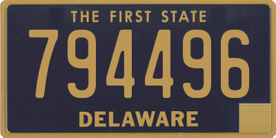 DE license plate 794496