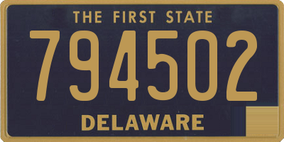 DE license plate 794502
