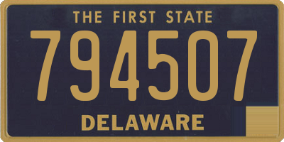 DE license plate 794507
