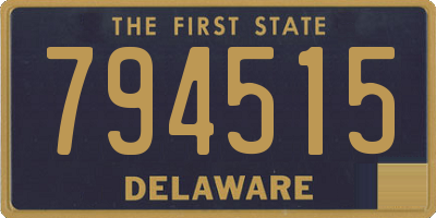 DE license plate 794515