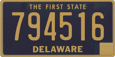 DE license plate 794516