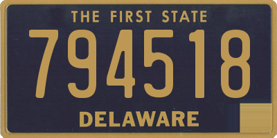 DE license plate 794518