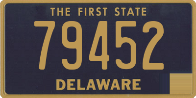 DE license plate 79452