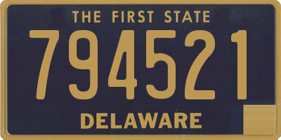 DE license plate 794521