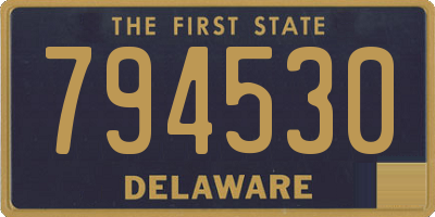 DE license plate 794530