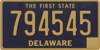 DE license plate 794545