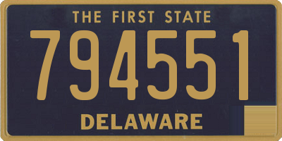 DE license plate 794551