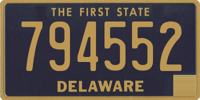 DE license plate 794552