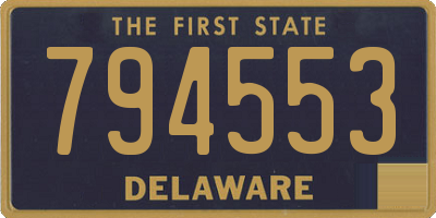 DE license plate 794553