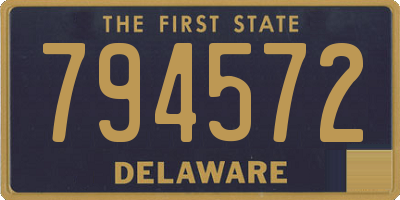 DE license plate 794572