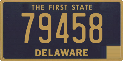 DE license plate 79458