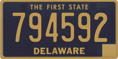 DE license plate 794592