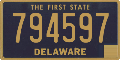 DE license plate 794597