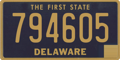 DE license plate 794605