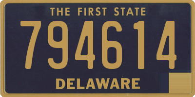 DE license plate 794614