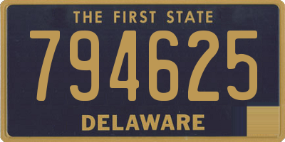 DE license plate 794625