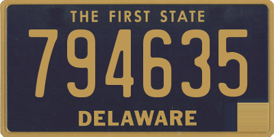 DE license plate 794635