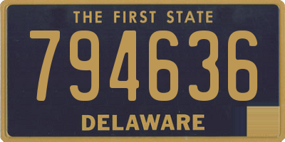 DE license plate 794636