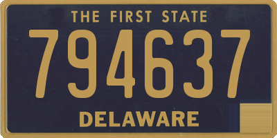 DE license plate 794637