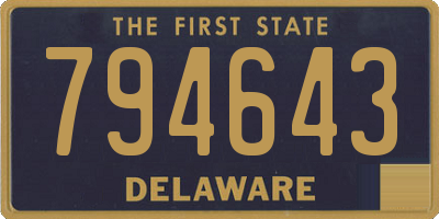 DE license plate 794643