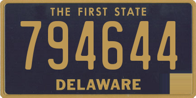 DE license plate 794644