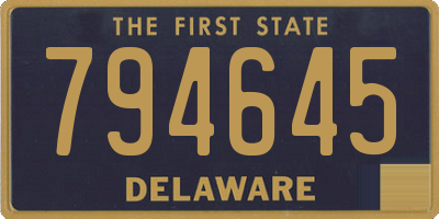 DE license plate 794645