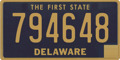 DE license plate 794648