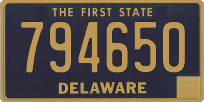 DE license plate 794650