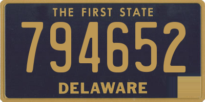 DE license plate 794652