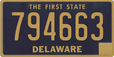 DE license plate 794663