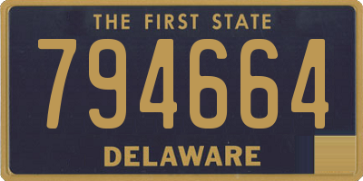 DE license plate 794664