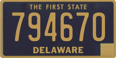 DE license plate 794670