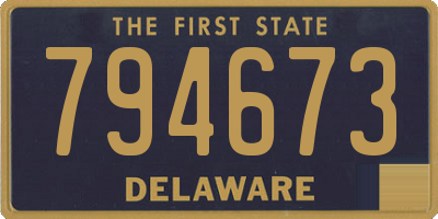 DE license plate 794673