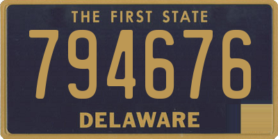 DE license plate 794676