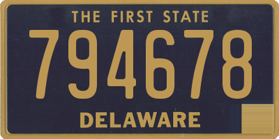 DE license plate 794678