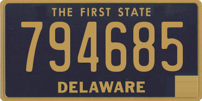 DE license plate 794685