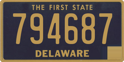 DE license plate 794687