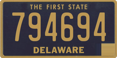 DE license plate 794694