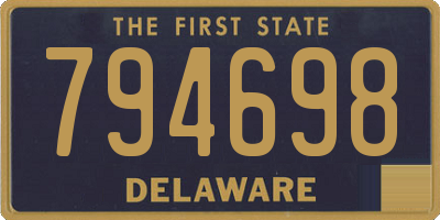 DE license plate 794698