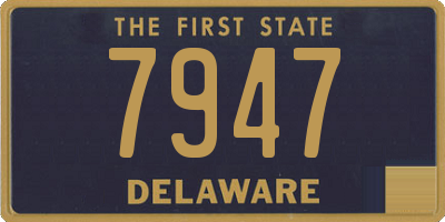 DE license plate 7947