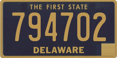 DE license plate 794702