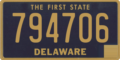 DE license plate 794706