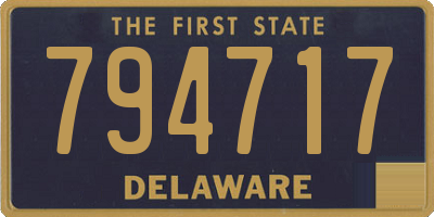 DE license plate 794717