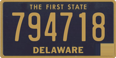 DE license plate 794718