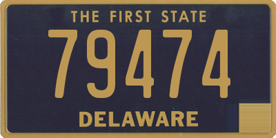 DE license plate 79474