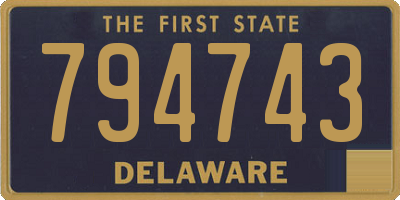 DE license plate 794743
