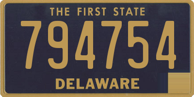 DE license plate 794754