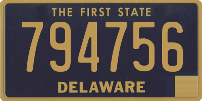 DE license plate 794756