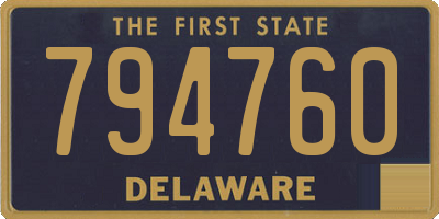 DE license plate 794760