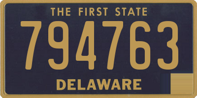 DE license plate 794763